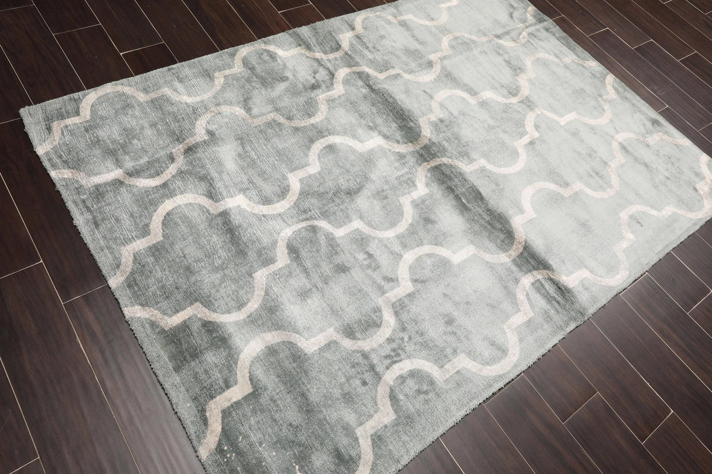 4' 6''x6' 6'' Oriental Area Rug Hand Tufted Viscose 100% Contemporary-2