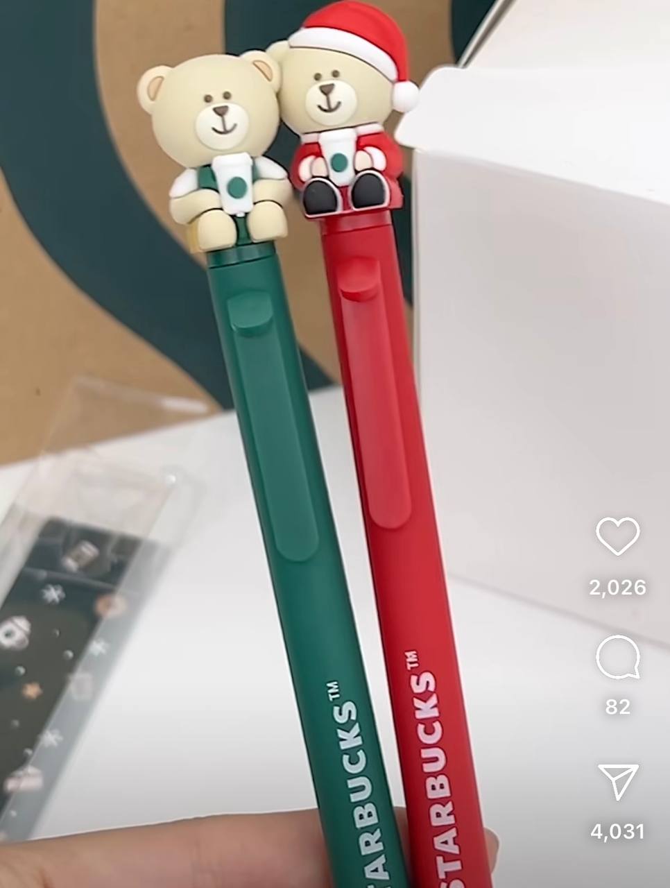 Starbucks Santa Bearista Pen-0