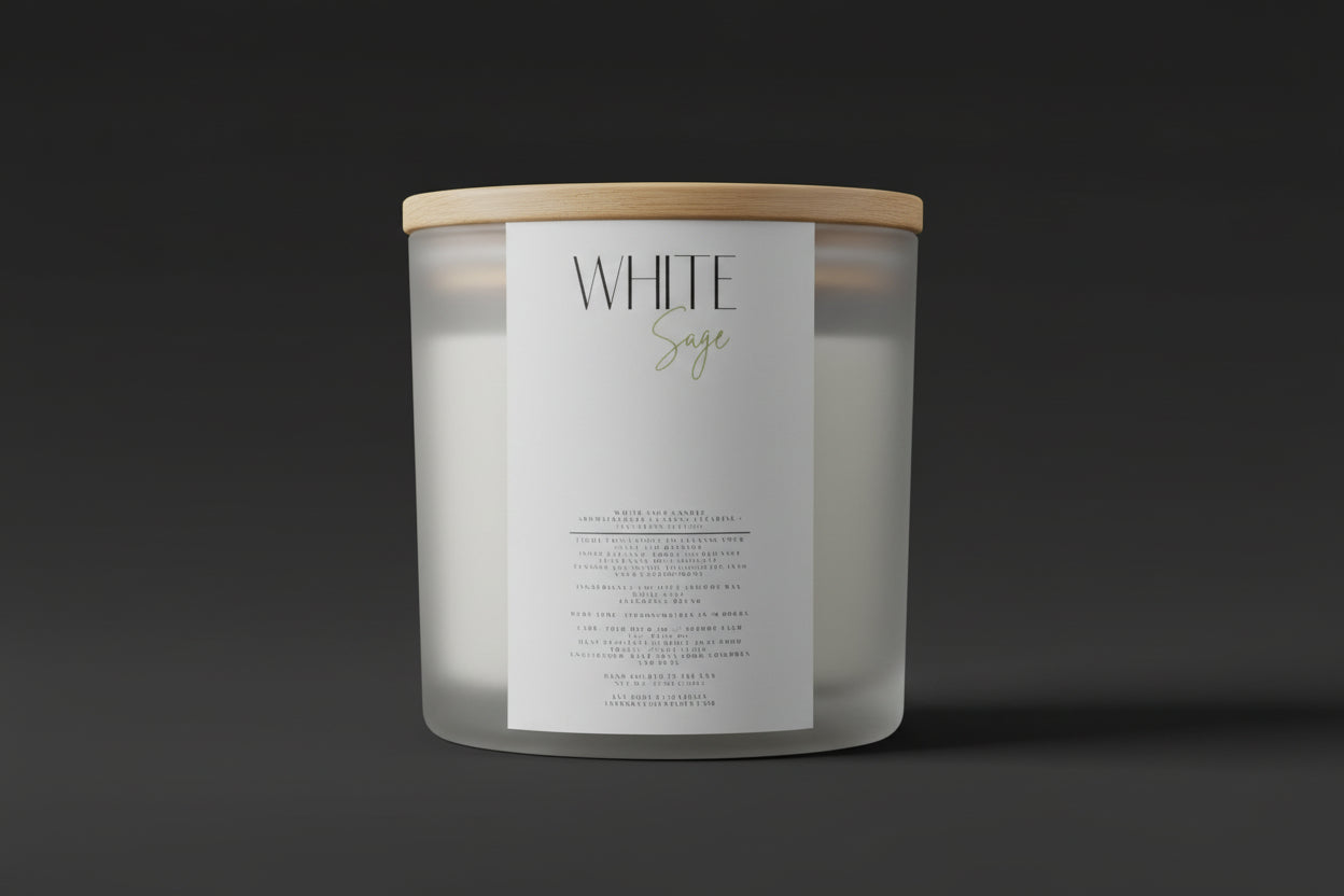 White Sage Candle Energy clearing Aromatherapy Candle-0