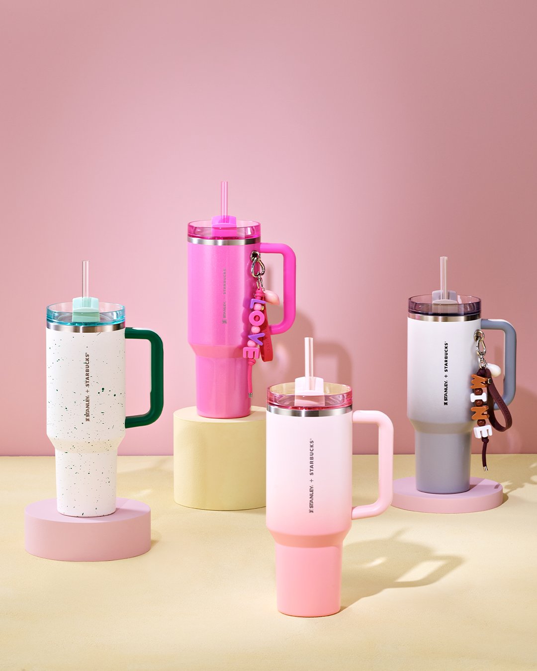 Starbucks Love Daze SS Stanley Quencher Tumbler 1183ml-1