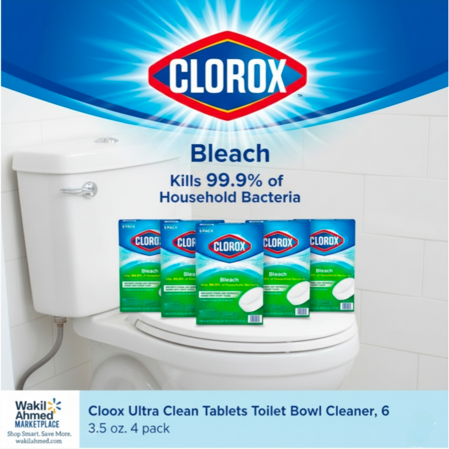 Clorox Toilet Bowl Cleaner Tablets Bleach – Ultra Clean & Long-Lasting
