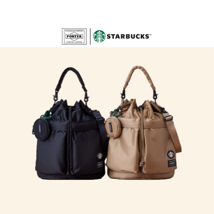 STARBUCKS x PORTER Japan Coffee Bean Shape 2way Tool Bag-0