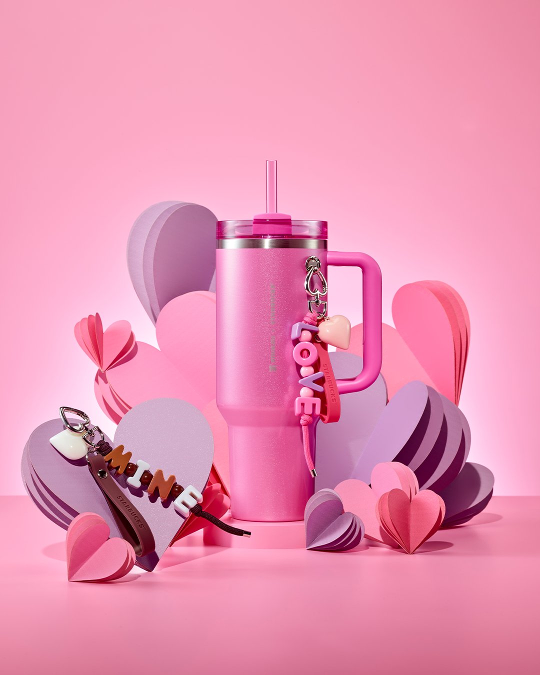 Starbucks Love Daze SS Stanley Quencher Tumbler 1183ml-0