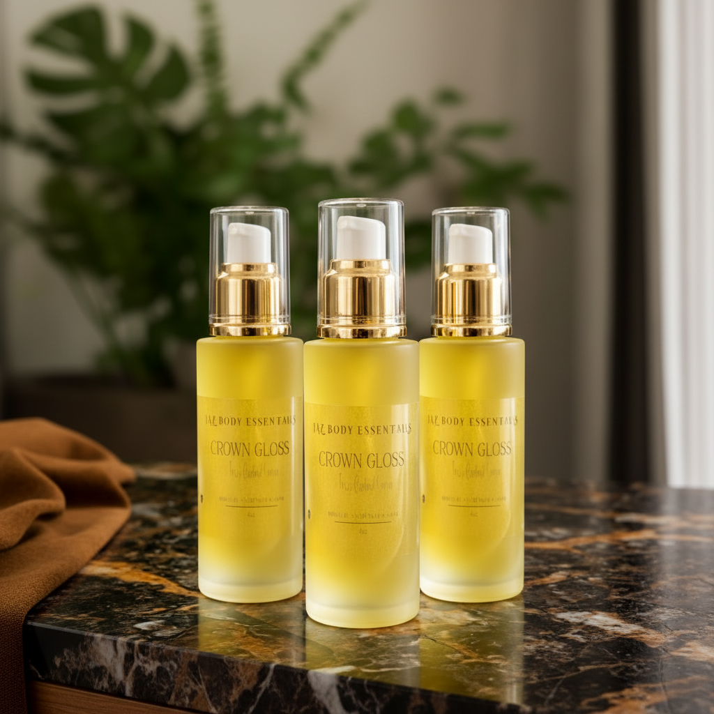 Crown Gloss Frizz Control Serum, Frizz Control Hair Serum with Nourishing Oils