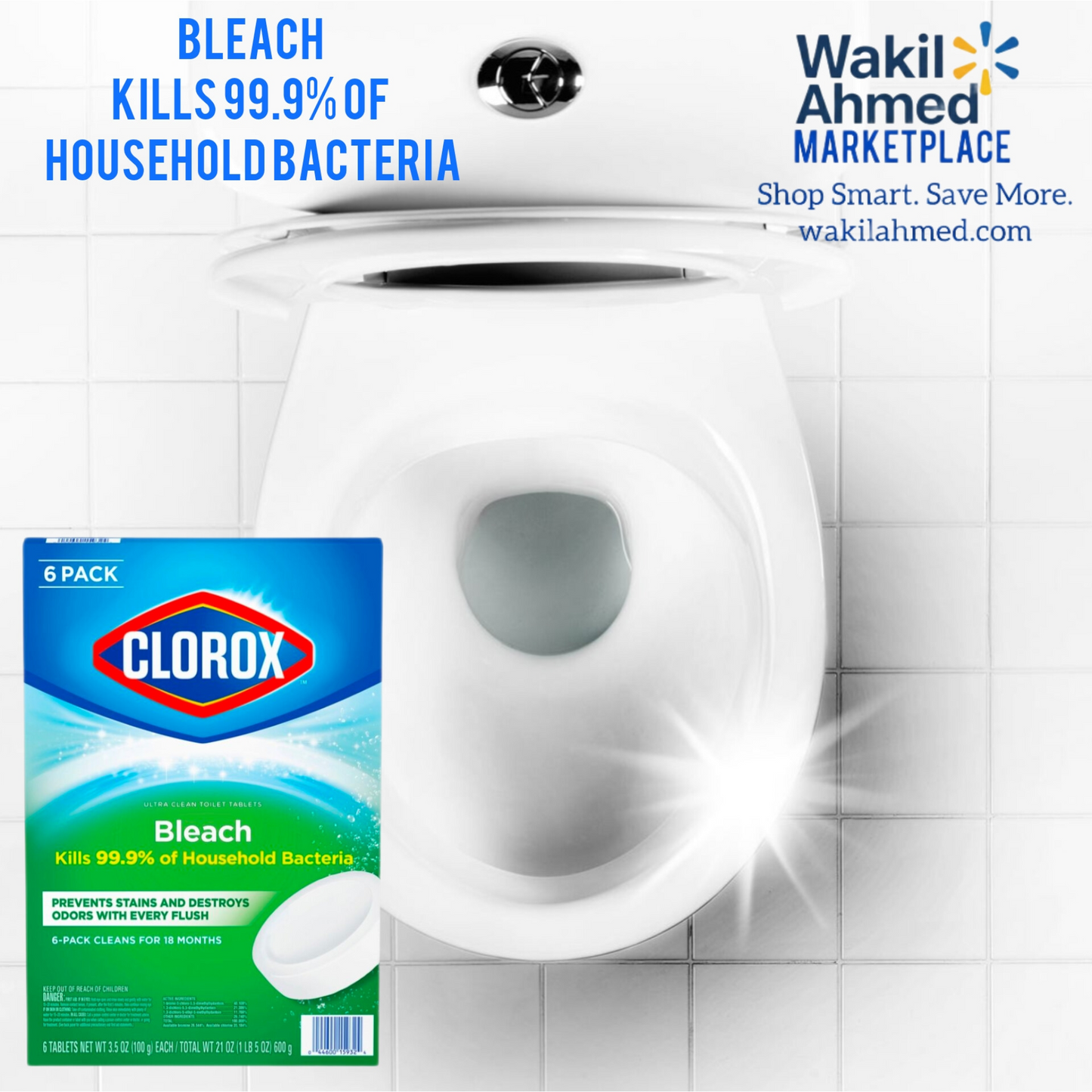 Clorox Toilet Bowl Cleaner Tablets Bleach – Ultra Clean & Long-Lasting