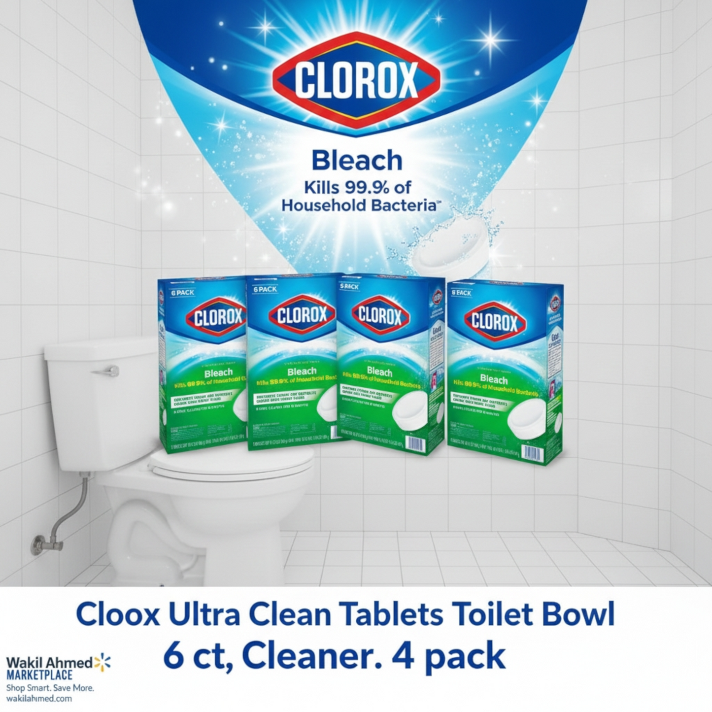 Clorox Toilet Bowl Cleaner Tablets Bleach – Ultra Clean & Long-Lasting