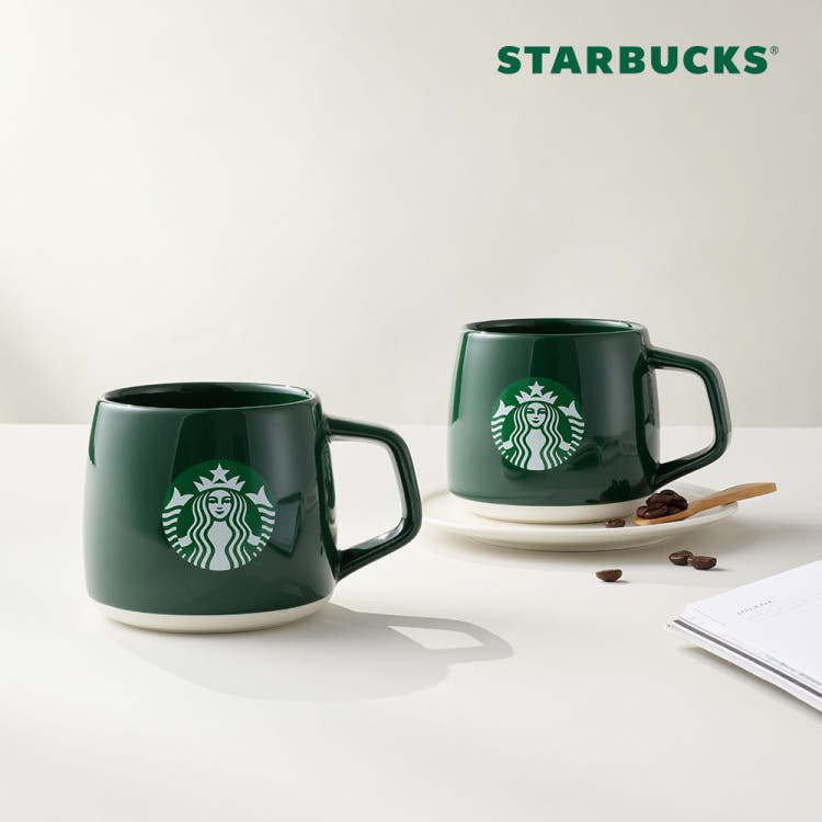 [Starbucks] Siren Classic Green Mug 355ml 2P-0