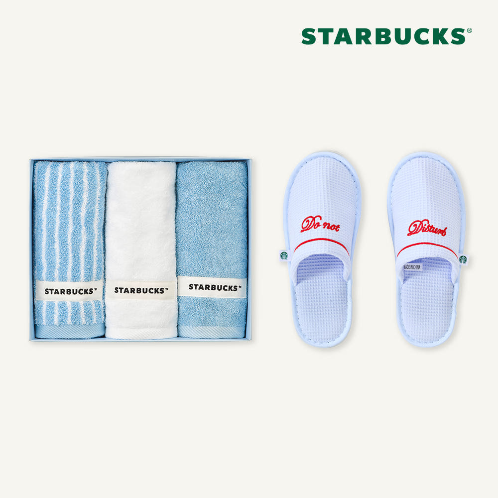 [Starbucks] Josun Hotel Chosun Towel 3P + Room Shoes M-0