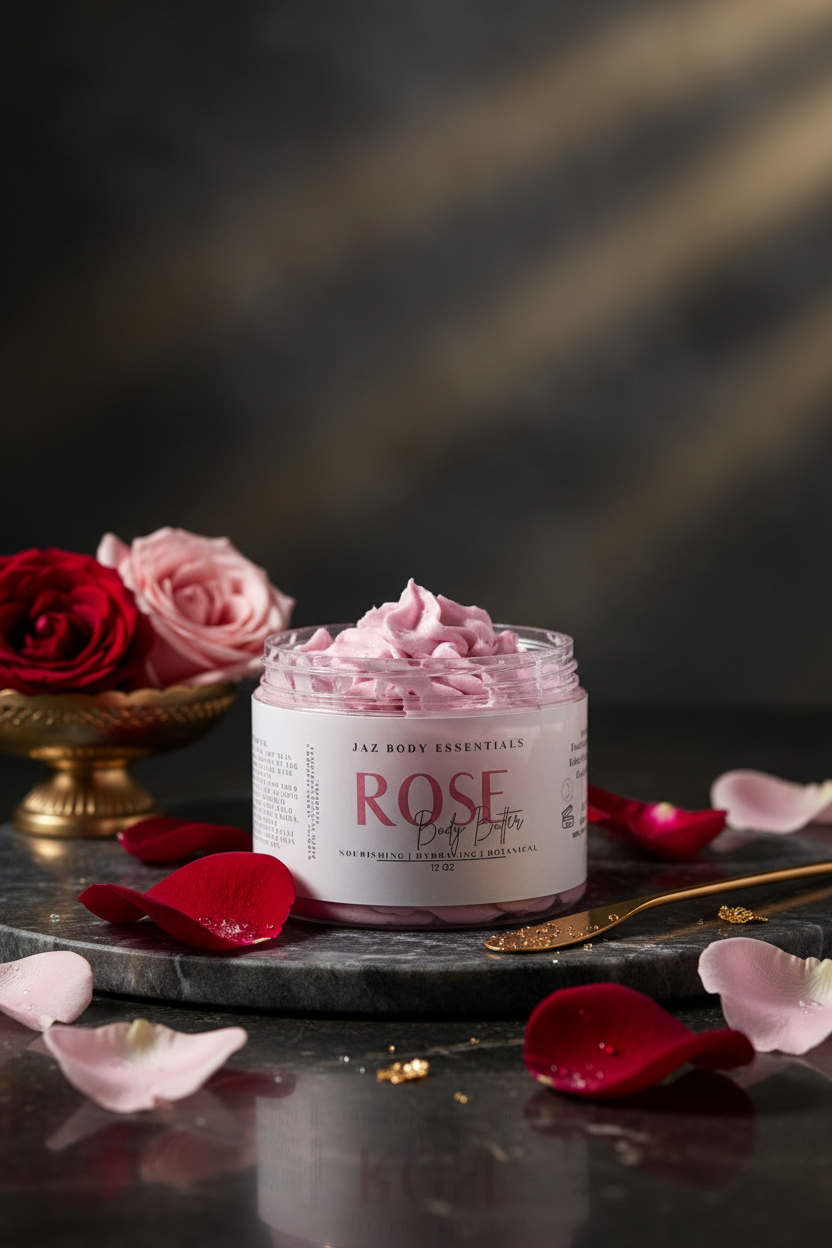 Rose Infused Vegan Body Butter 12oz.
