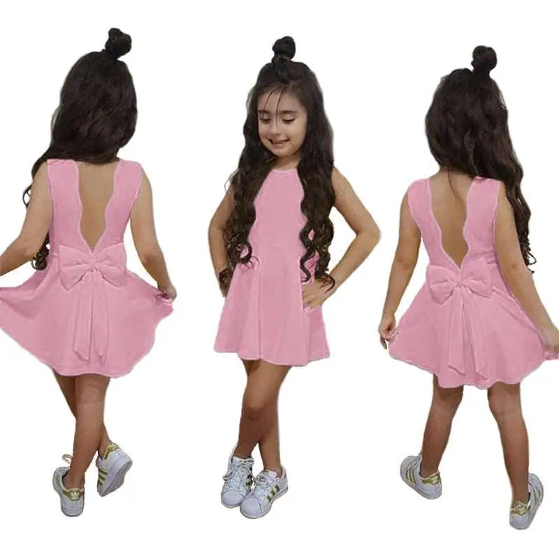 Royal Blue Summer Girls Sleeveless Princess Dress