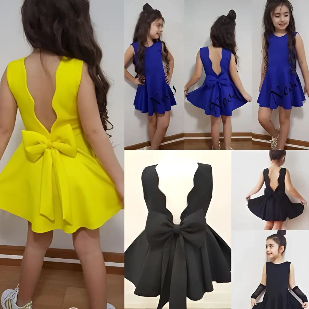 Royal Blue Summer Girls Sleeveless Princess Dress