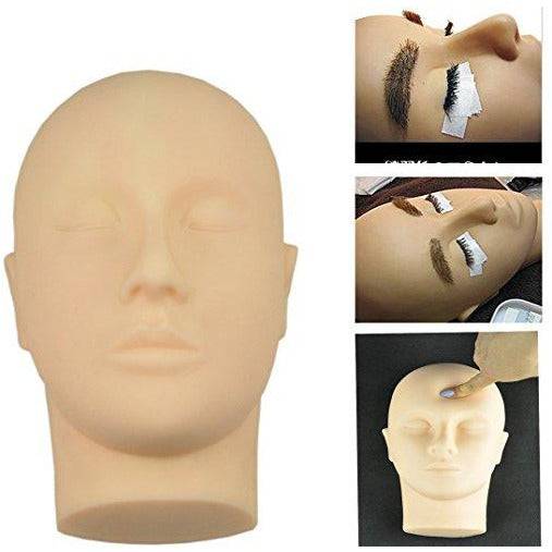 Rubber Practice Mannequin Manikin Head Eyelashes Makeup Massage Practice