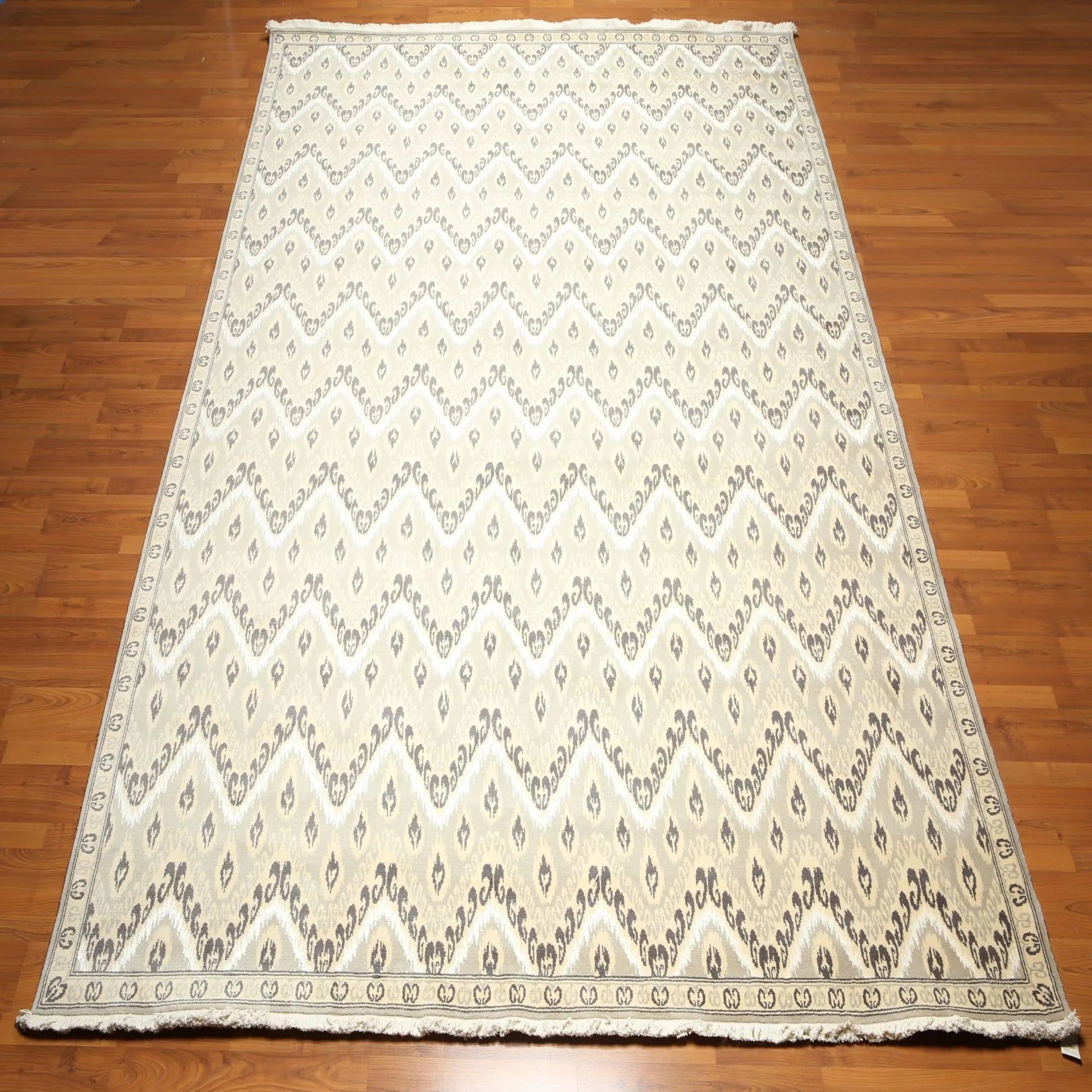 9' x 12' Hand knotted 100% Wool Oriental Area rug pile 9x12 Modern Beige-2