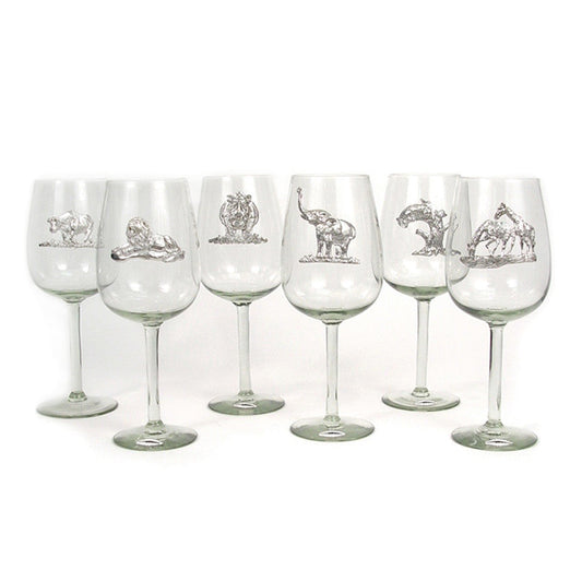 Recycled Glass Pewter Animal Wine Glass
