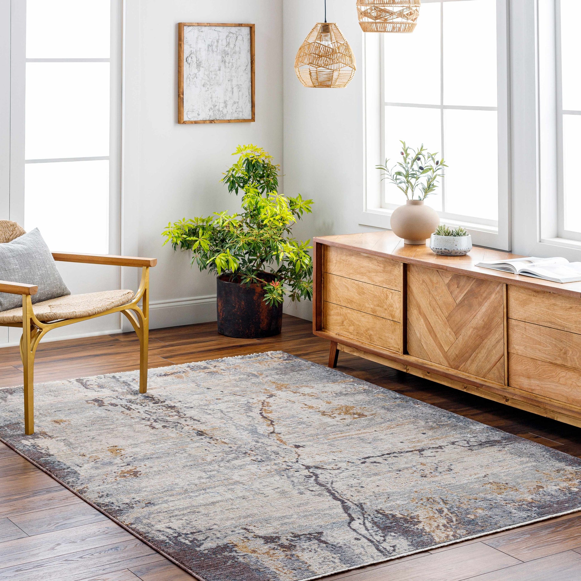 Alexi Luxe Rug with Fringes-1