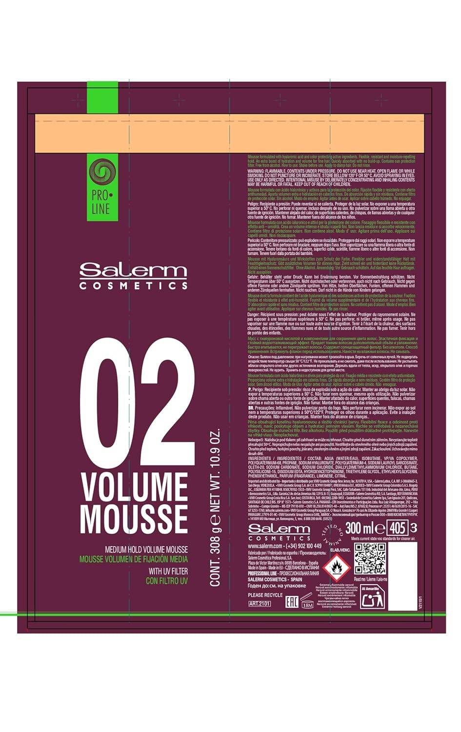 SALERM - Volume Mousse -10.4 oz