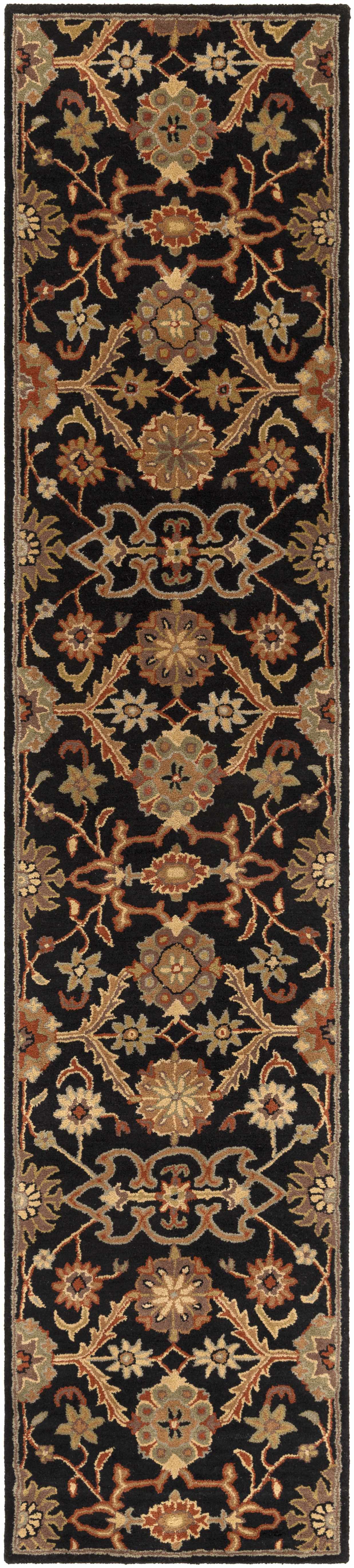 Salix Hand Tufted Black Wool Rug-10