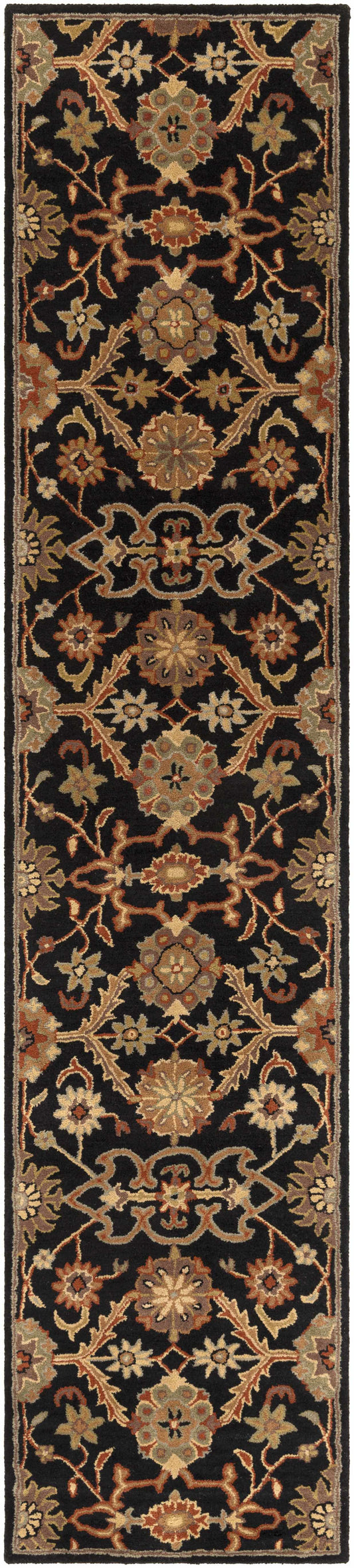 Salix Hand Tufted Black Wool Rug-10