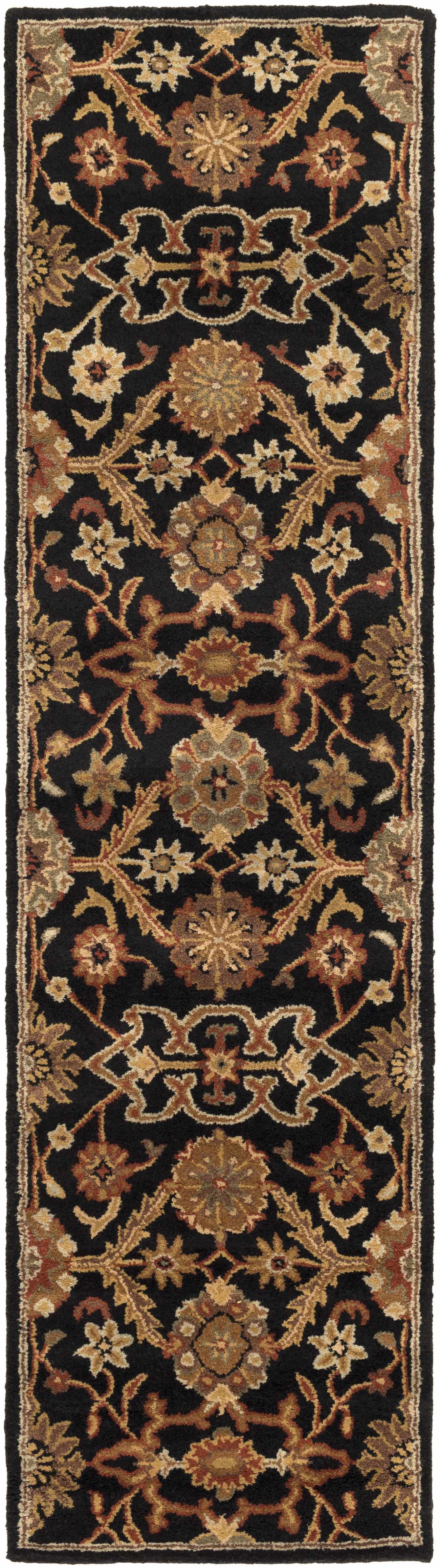 Salix Hand Tufted Black Wool Rug-8