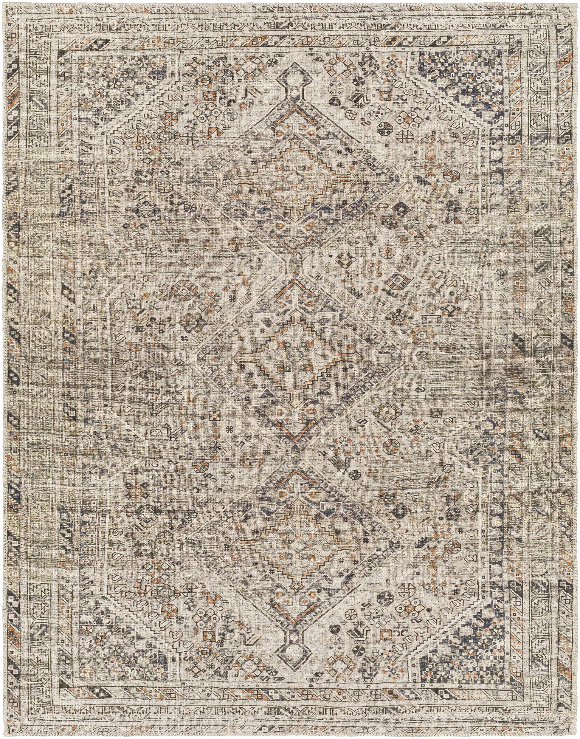 Barny Beige Flat Pile Washable Rug-1