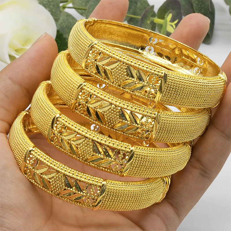 NNEOBA Bangles Gold 24K Plated for Women-2