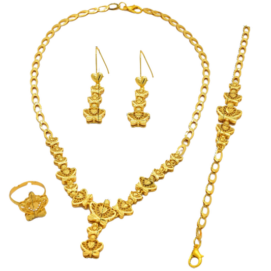 NNEOBA NNEOBA Indian 24k Gold Bridal Jewelry Set for Women-0