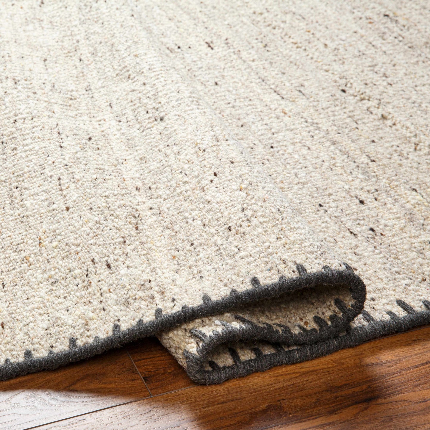 Ayumu Beige Hand Woven Wool Area Rug-3
