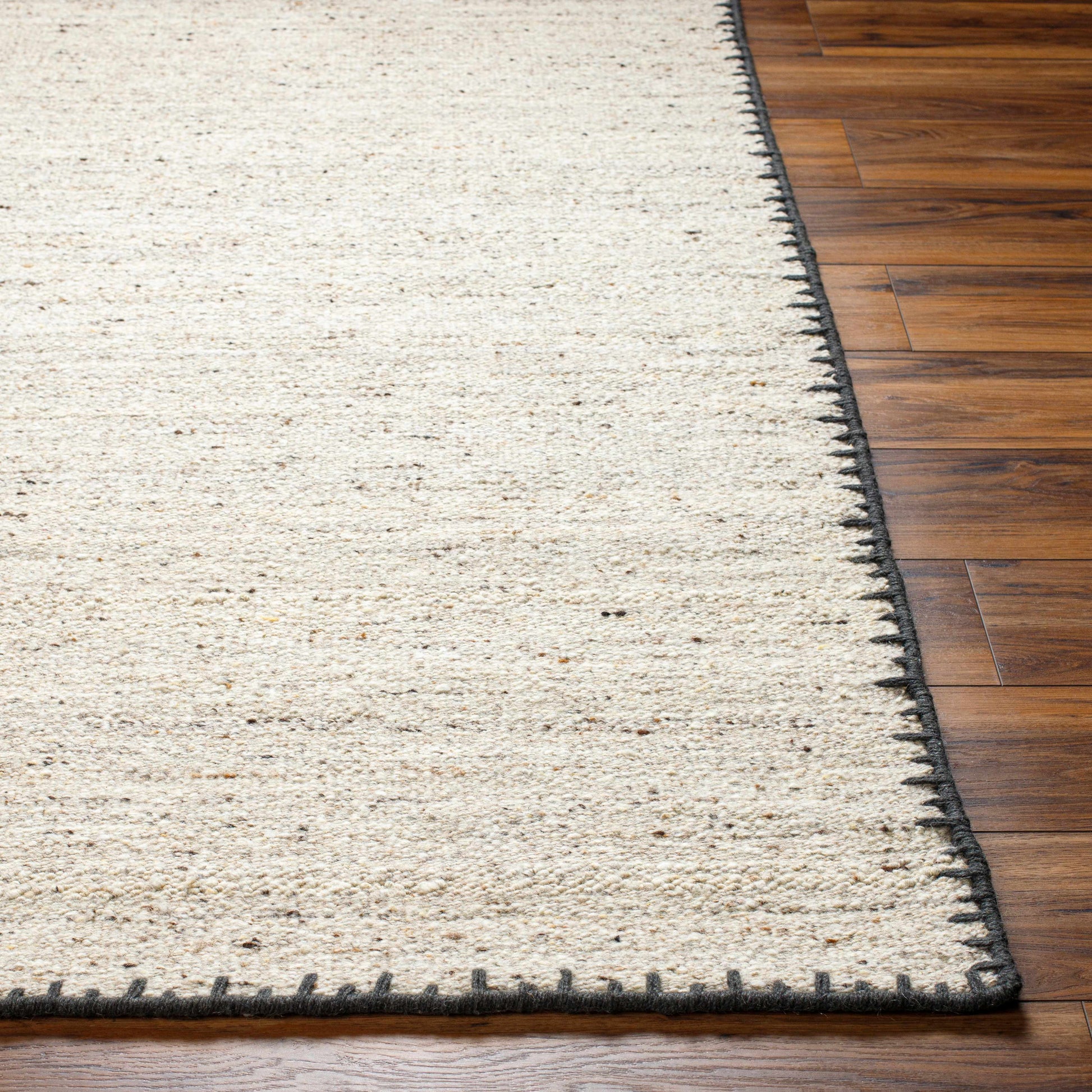 Ayumu Beige Hand Woven Wool Area Rug-2