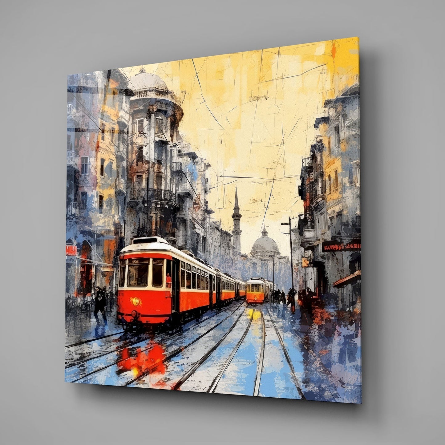 Istiklal Street Glass Wall Art-1