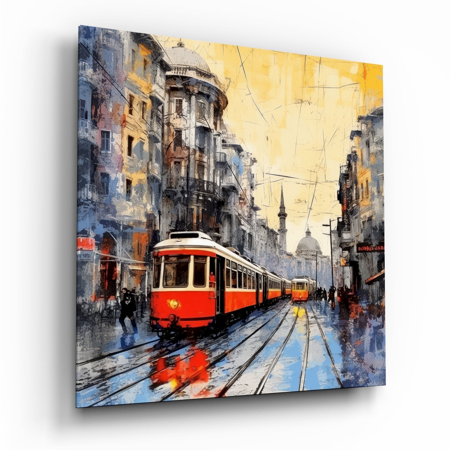 Istiklal Street Glass Wall Art-0
