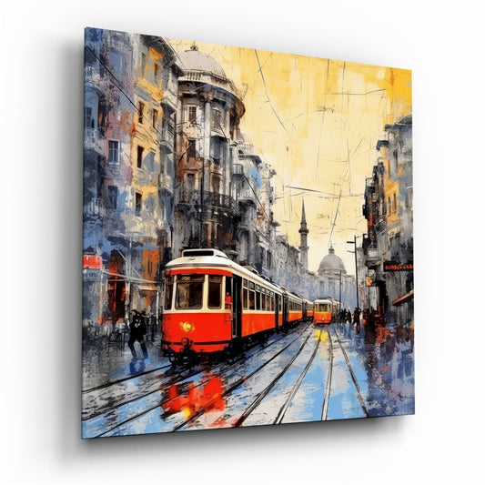 Istiklal Street Glass Wall Art-0
