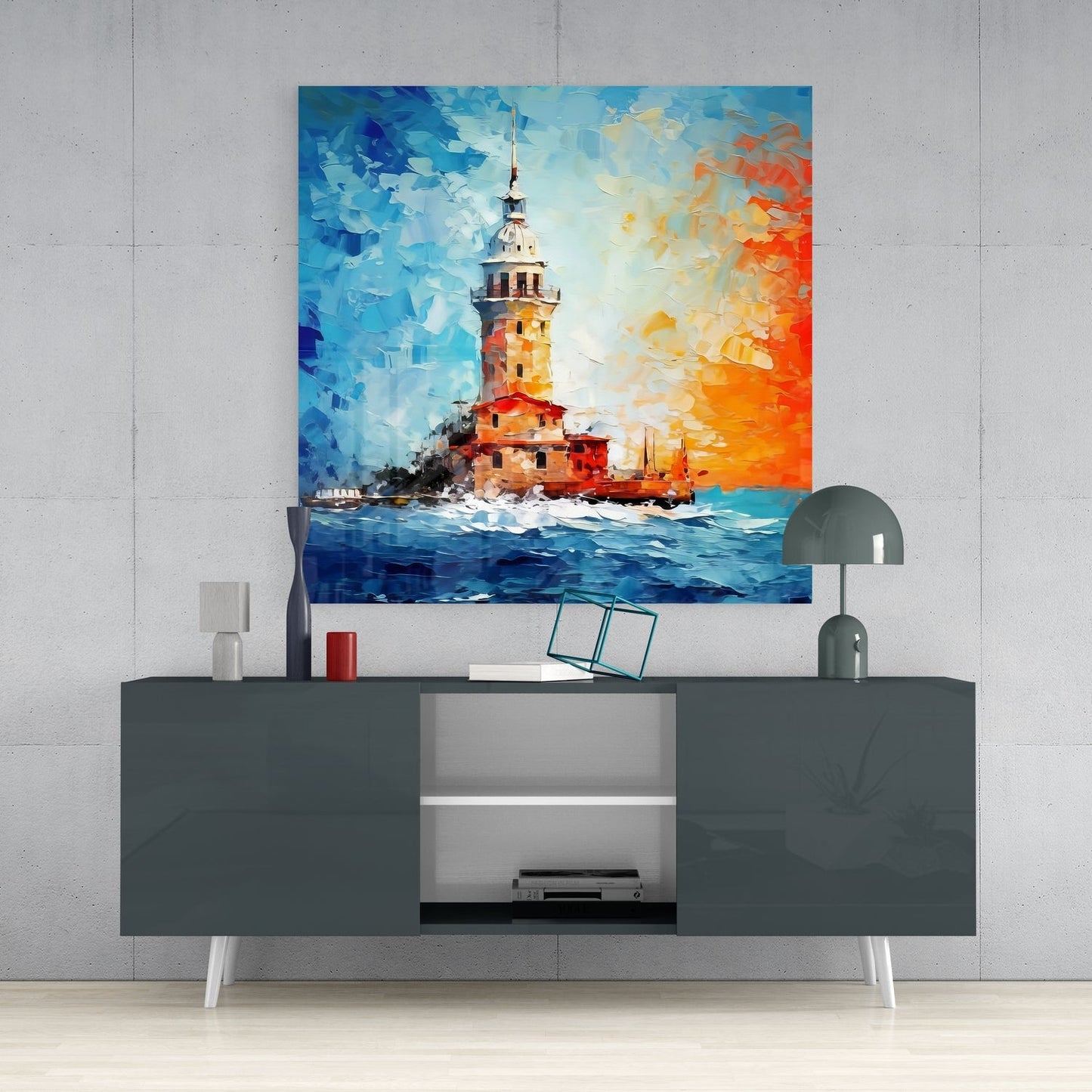 Maiden's Tower Glass Wall Art