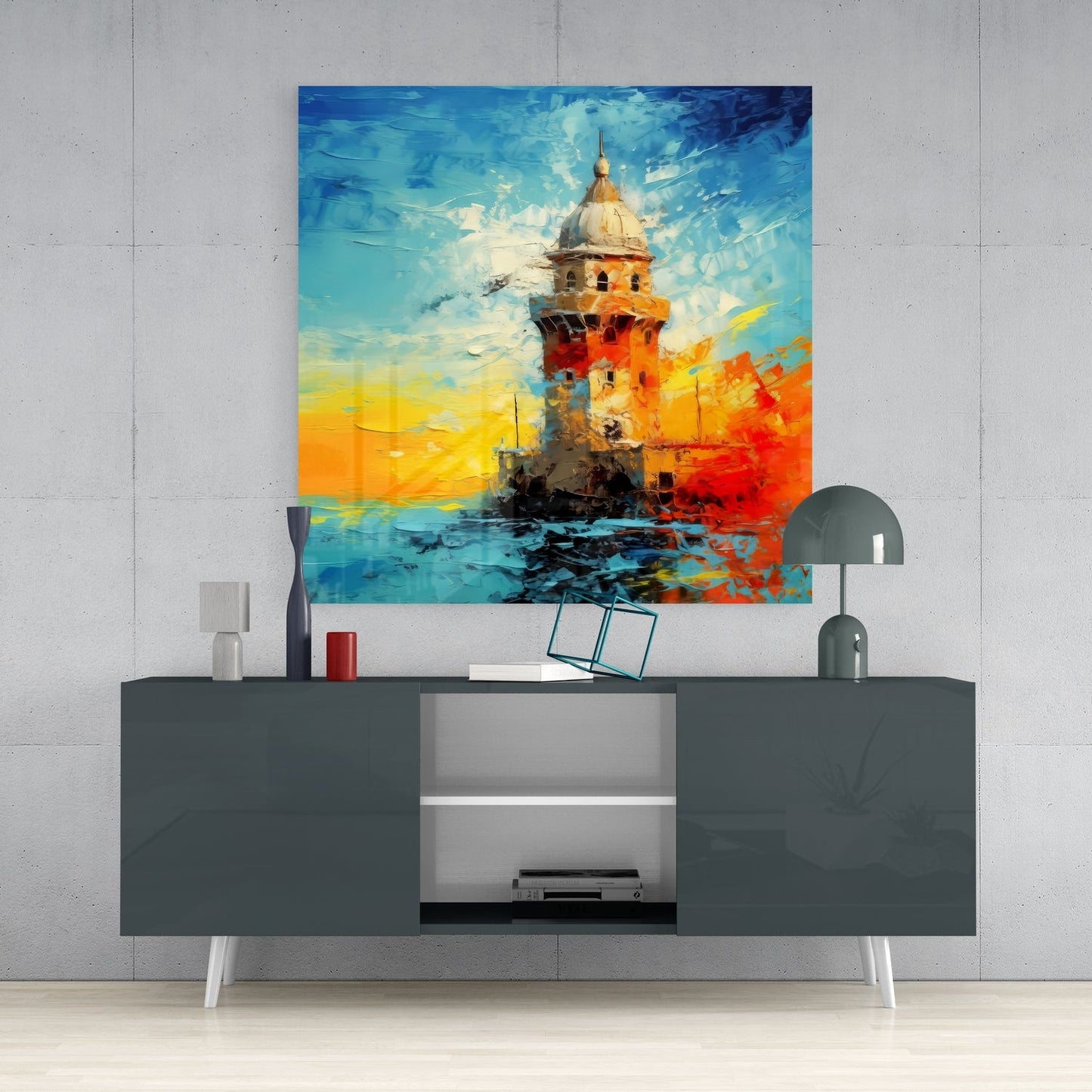 Maiden's Tower Glass Wall Art