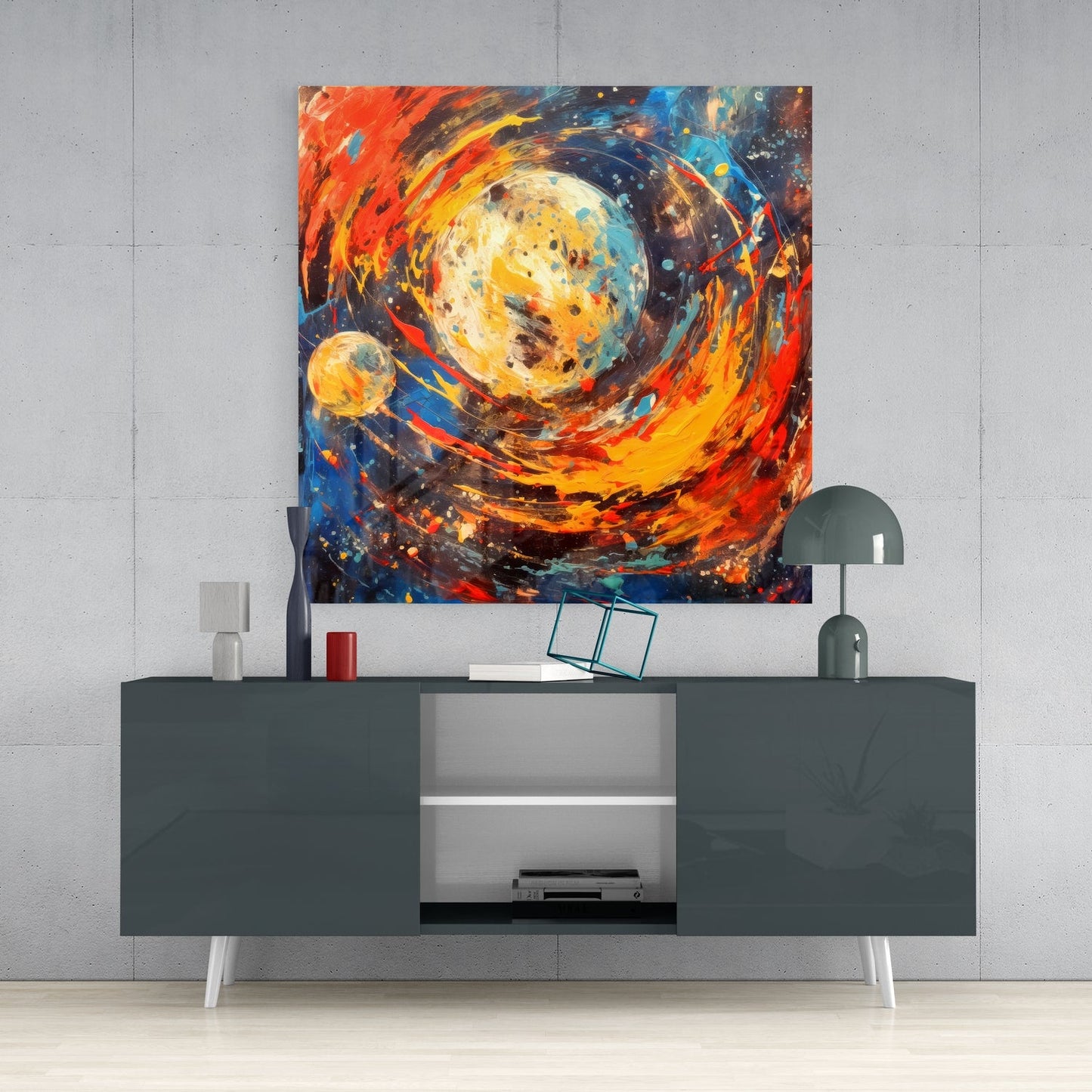 Space Splash Glass Wall Art|| Designer's Collection-3