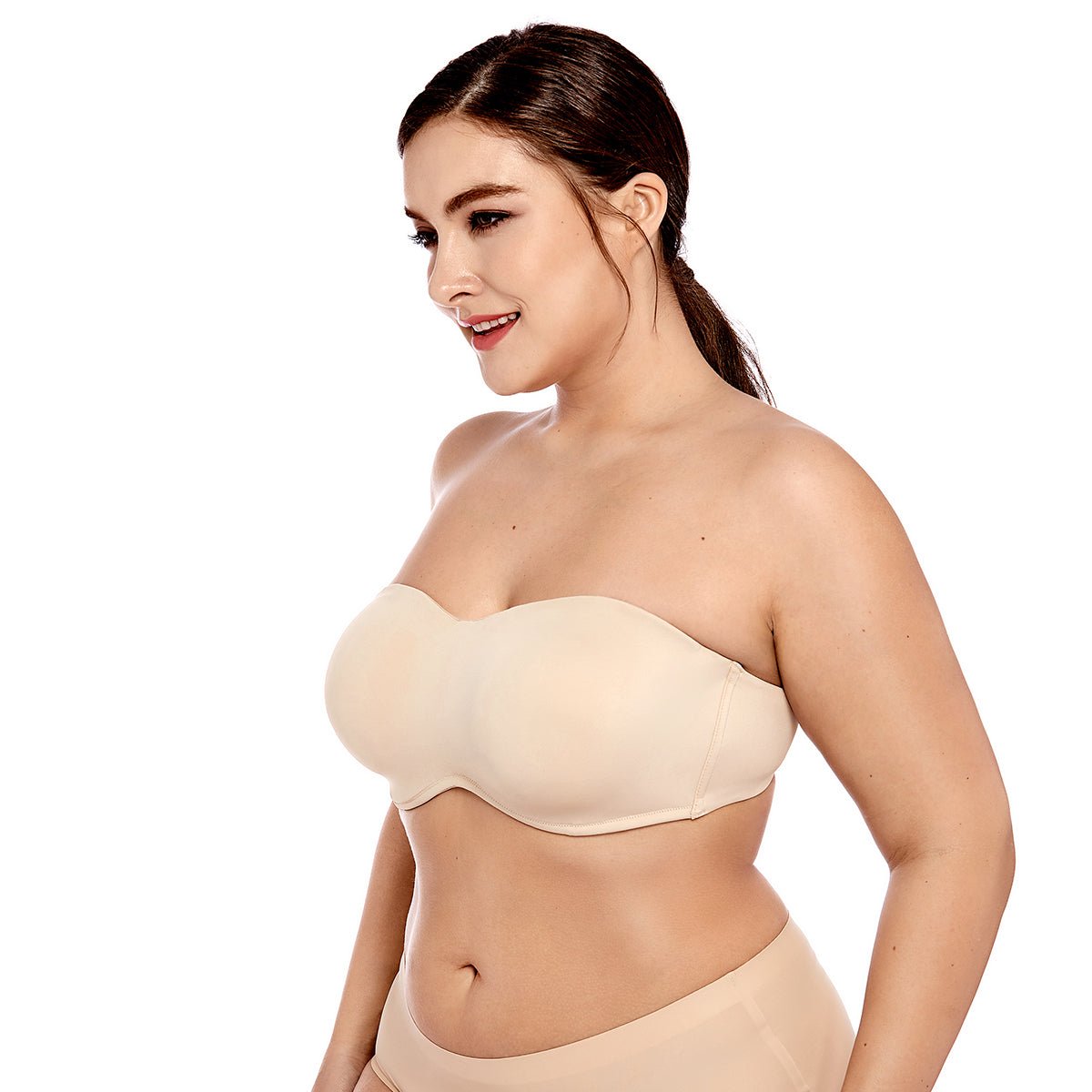 Seamless Minimizer Strapless Underwire Bra-4