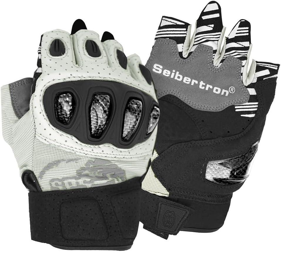 Seibertron™ SPS-5 Carbon Fiber Half Finger Motorcycle Gloves