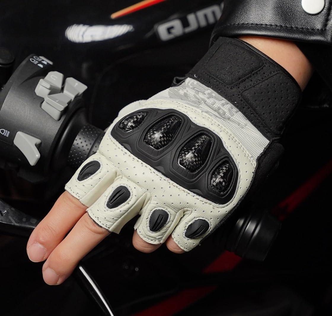Seibertron™ SPS-5 Carbon Fiber Half Finger Motorcycle Gloves