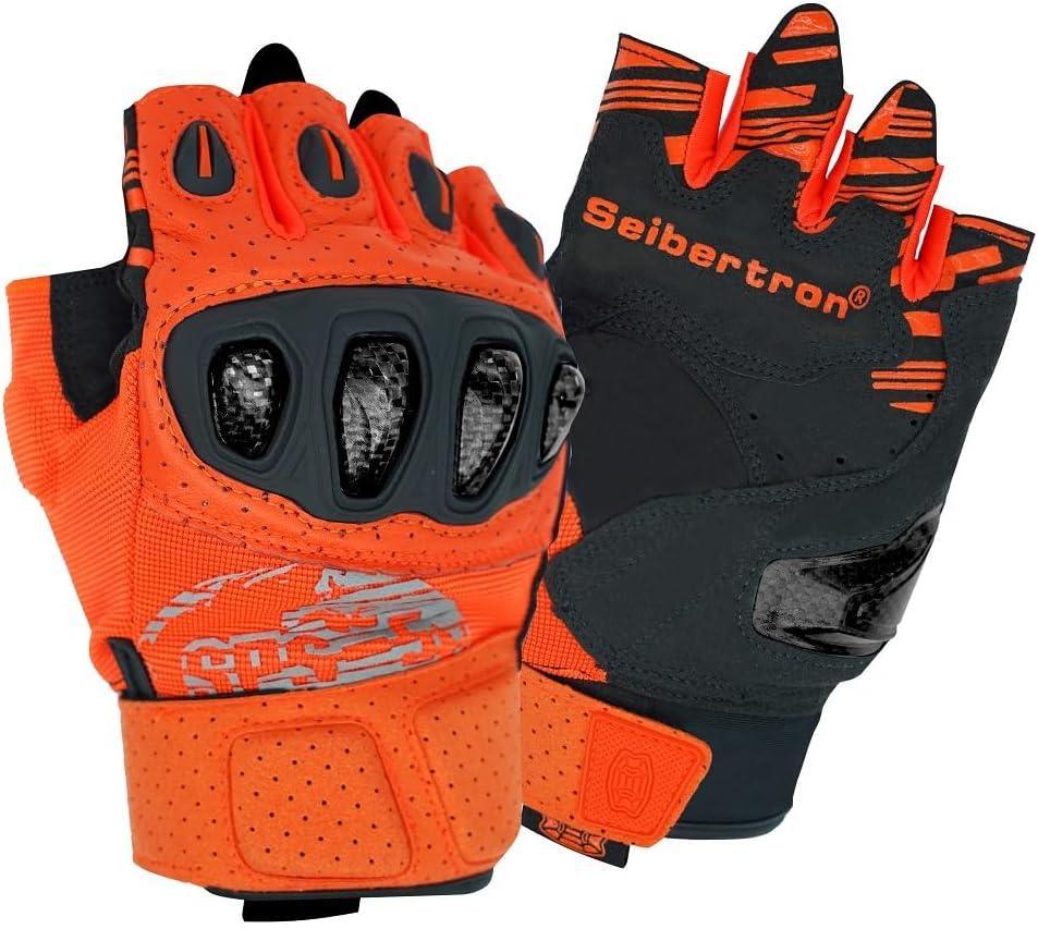 Seibertron™ SPS-5 Carbon Fiber Half Finger Motorcycle Gloves