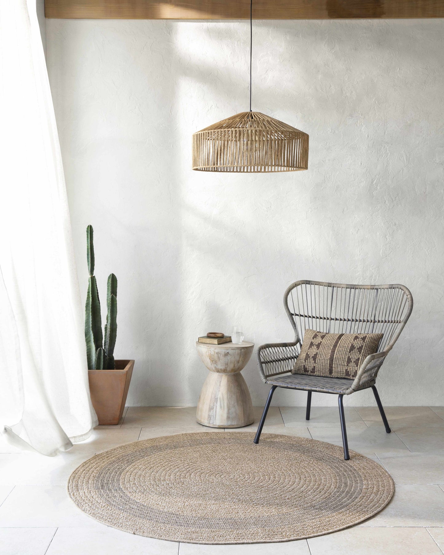 Andie Bordered Faux Jute Rug-1
