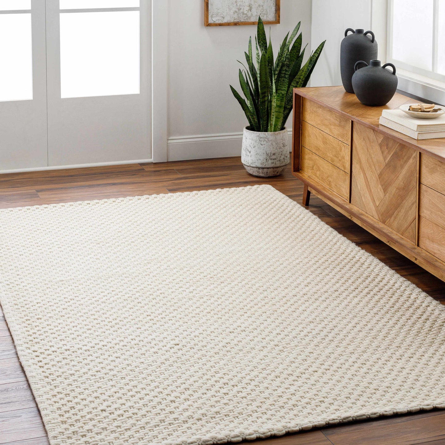 Kassa Cream Hand Woven Area Rug-1