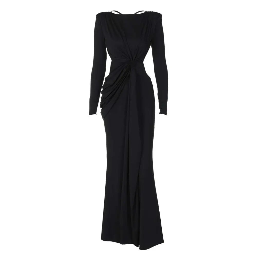 Sexy Hot Girl Hollow Out Long Sleeve Dress