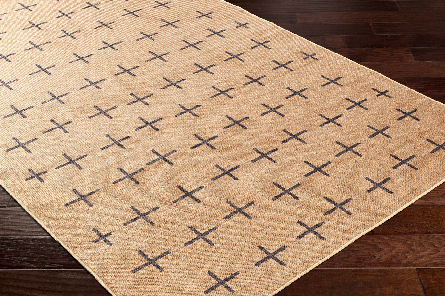 Haimi Black Washable Jutely Rug-1