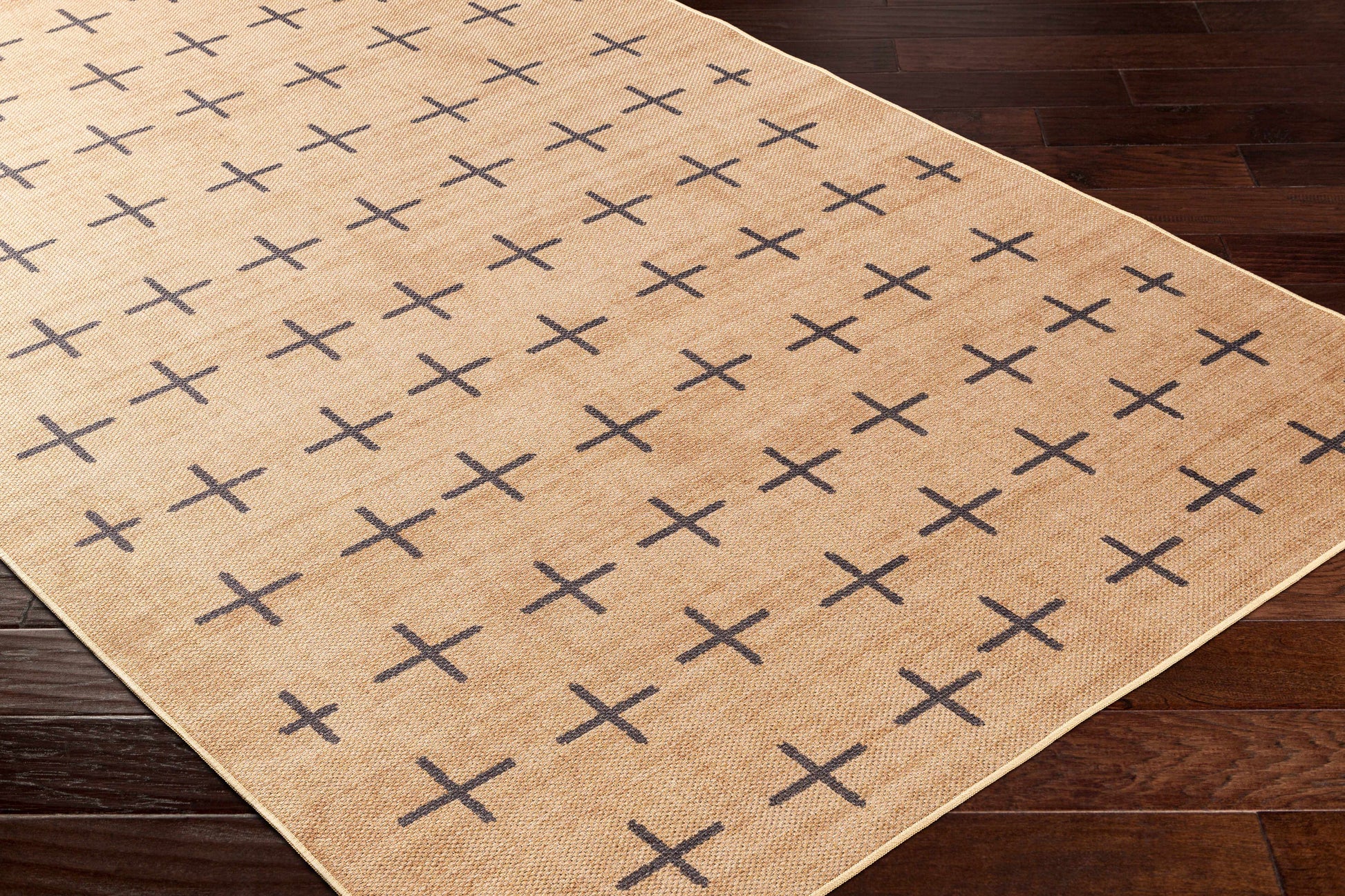 Haimi Black Washable Jutely Rug-1