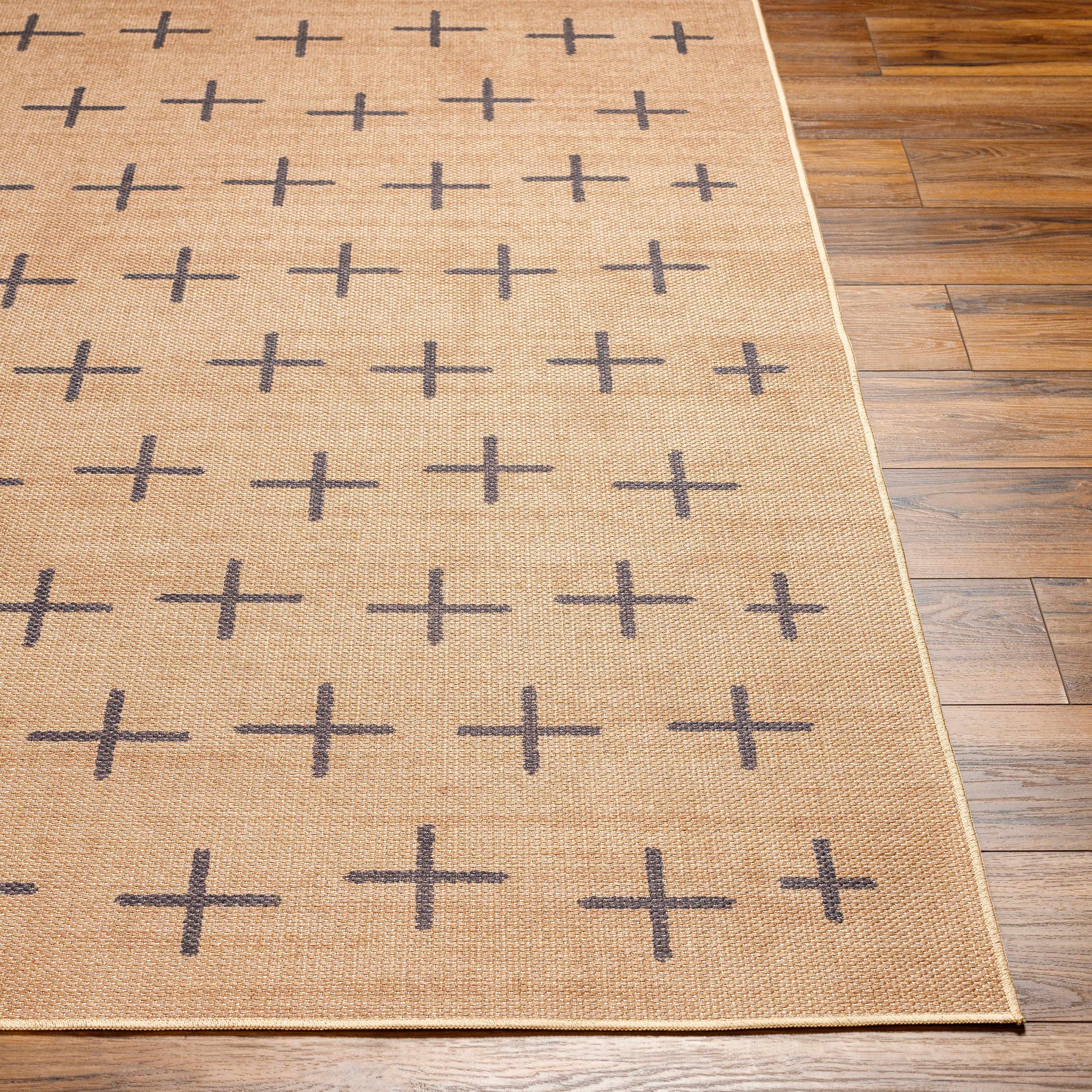 Haimi Black Washable Jutely Rug-2