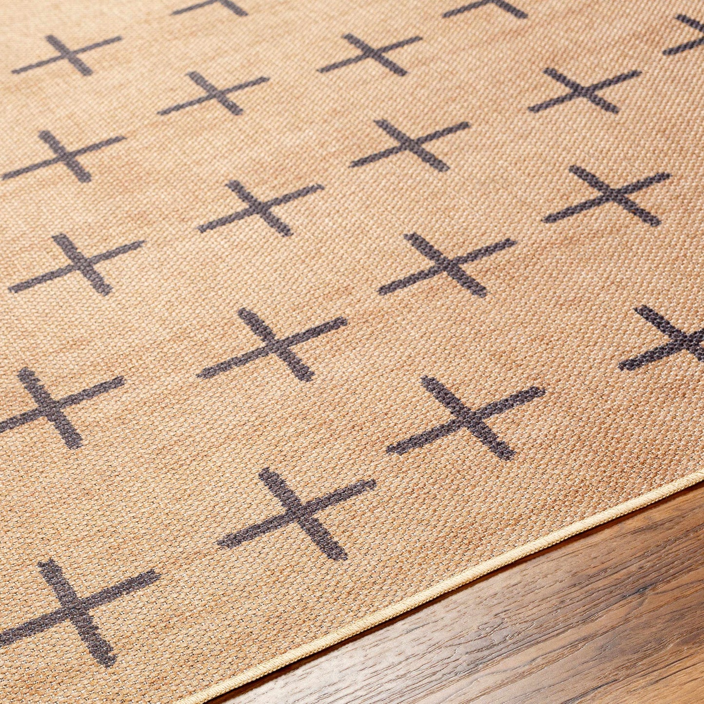 Haimi Black Washable Jutely Rug-4