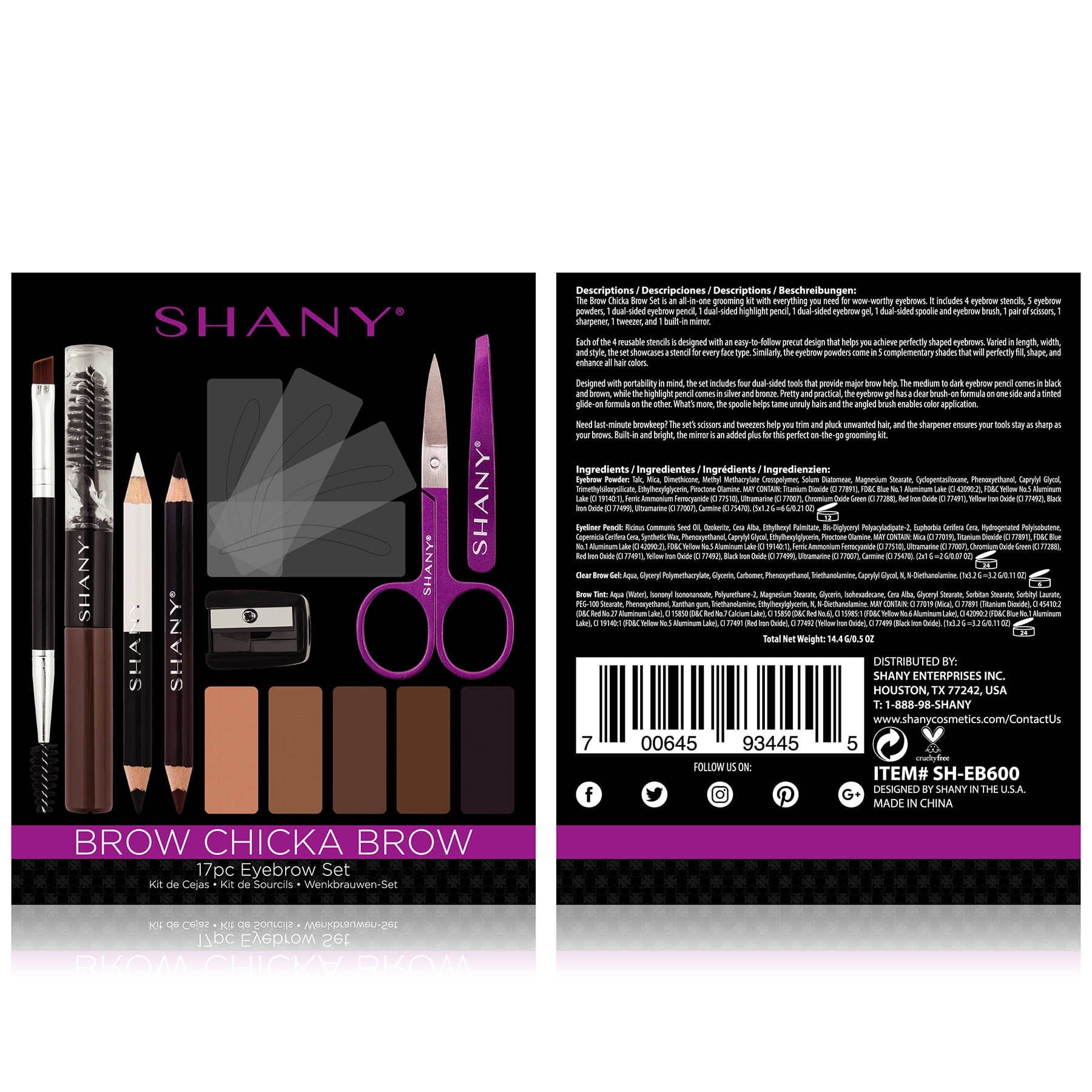 Brow Chicka Brow Eyebrow Makeup Set - 17-Piece Kit-4