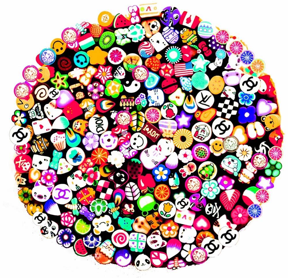 Nail Art Manicure Fimo Canes with Free Cutter - 200pcs-1