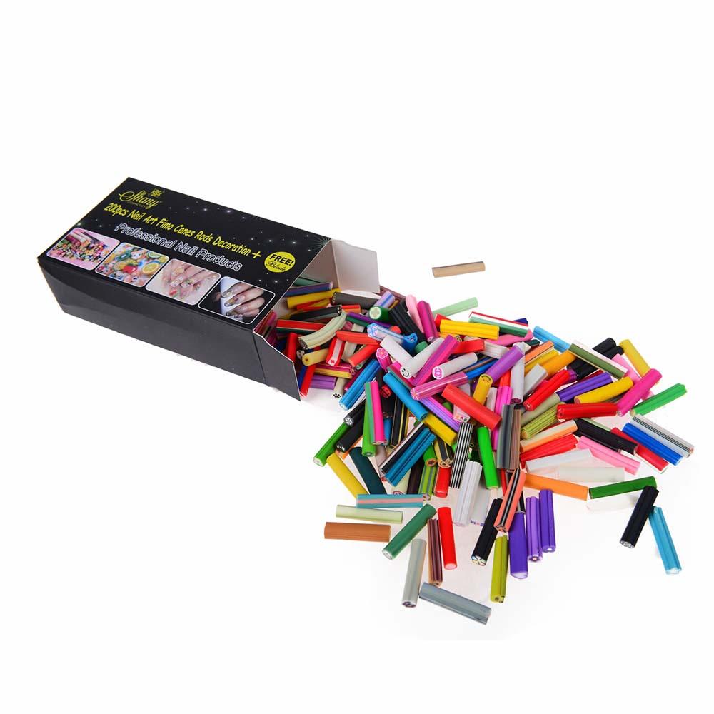 Nail Art Manicure Fimo Canes with Free Cutter - 200pcs-2