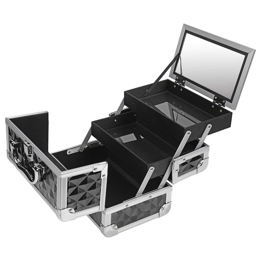 Chic Makeup Train Case with Mirror