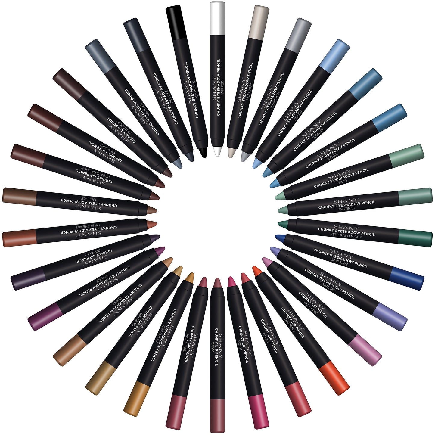 Chunky Makeup Pencils For Eyes and Lips W Vitamin E & Aloe Vera - 30 Colors-2